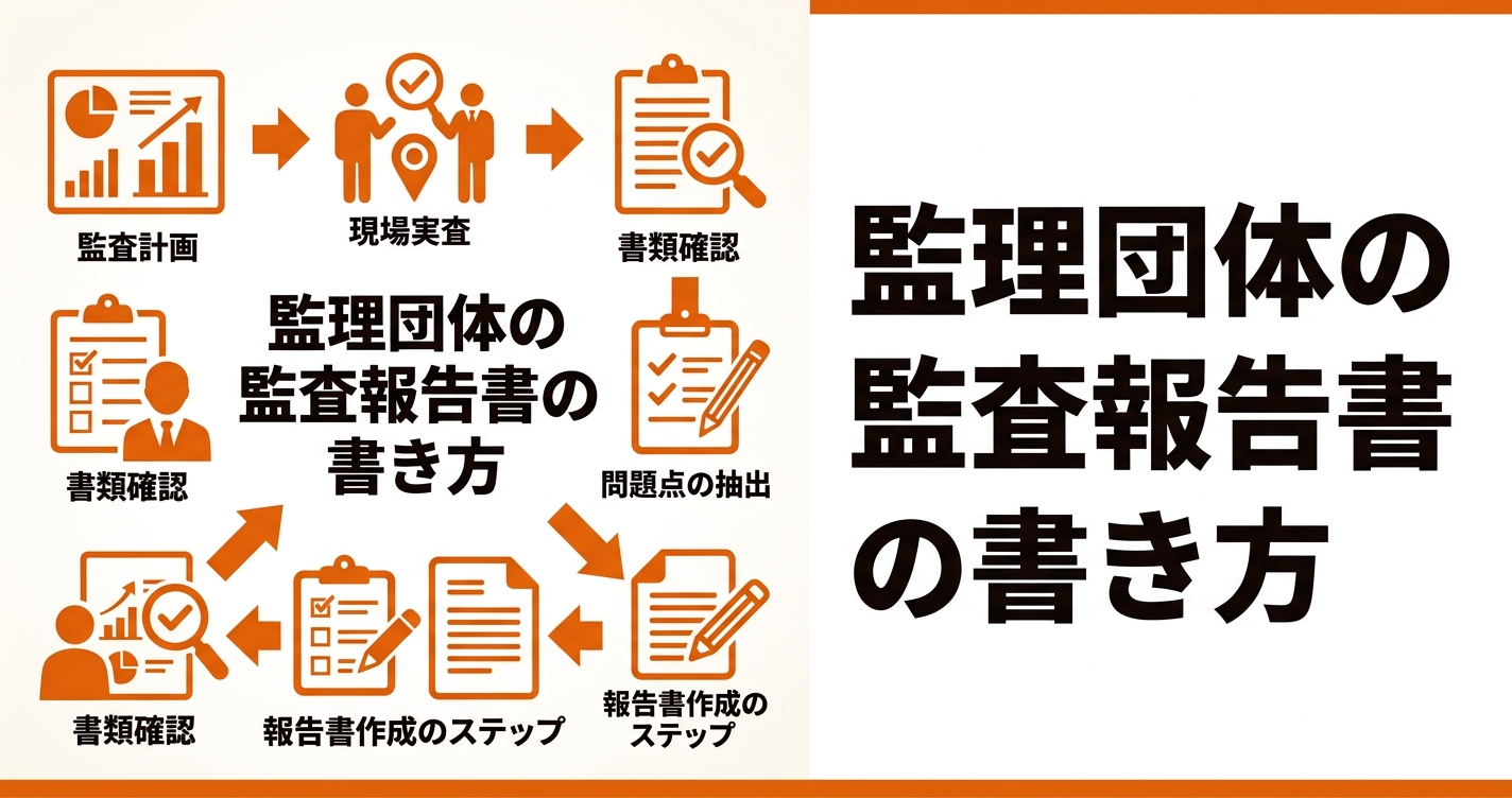 監理団体の監査報告書の書き方｜実地検査で指摘されないための作成ポイント