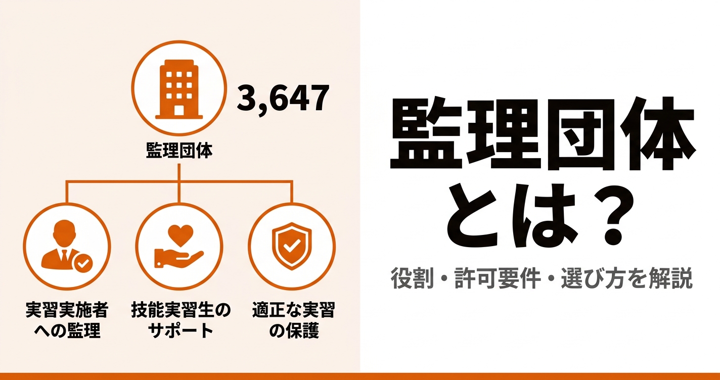 監理団体とは？役割・許可要件・選び方をわかりやすく解説【2026年版】