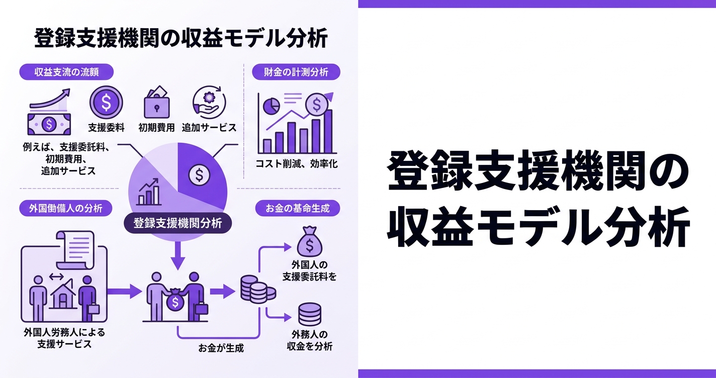 登録支援機関の収益モデル完全分析｜支援委託費・紹介手数料の相場と利益構造